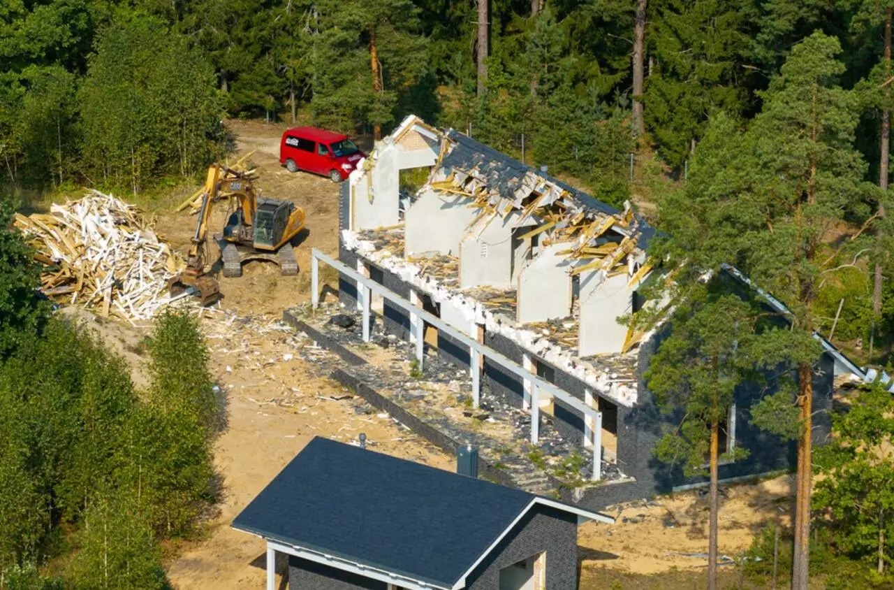 Nugriautas Antano Boso namas