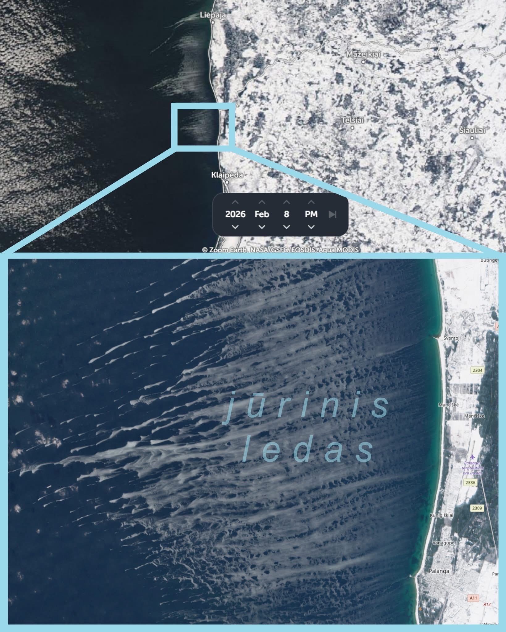 „Orai ir klimatas Lietuvoje" žemėlapis