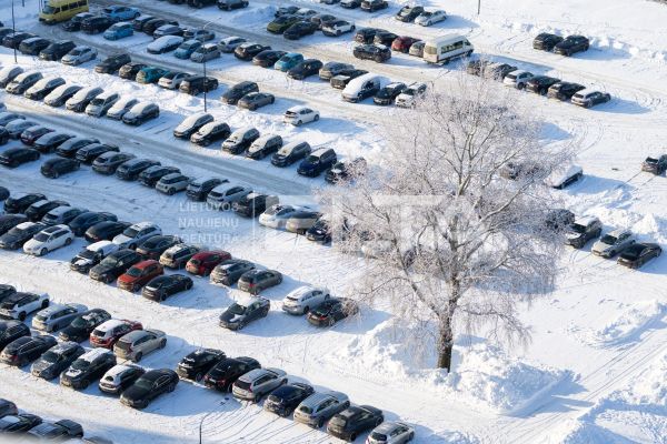 Apsnigę automobiliai