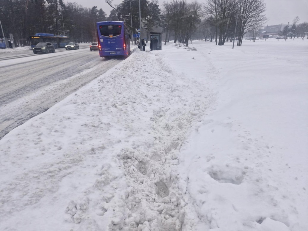 Sniegas, Klaipėda, pėstieji