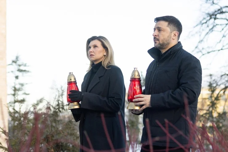 Olena Zelenska ir Ukrainos prezidentas Volodymyras Zelenskis