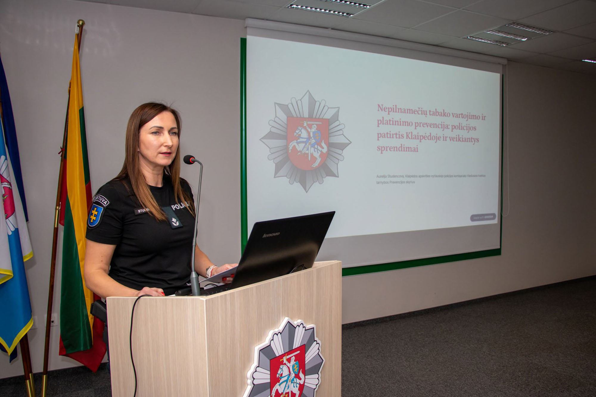 Laikinai Klaipėdos apskrities VPK Viešosios tvarkos tarnybos Prevencijos skyriaus viršininko pareigas einanti Aurelija Studencova