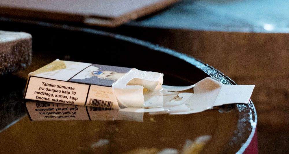 cigaretes siukslinimas