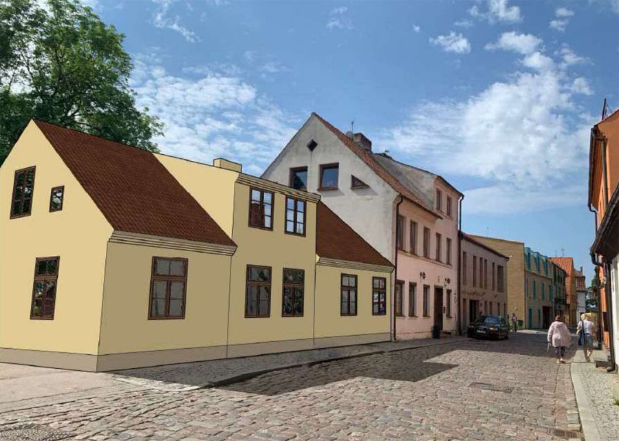 Klaipėdos senamiestis, Daržų gatvė, statybos