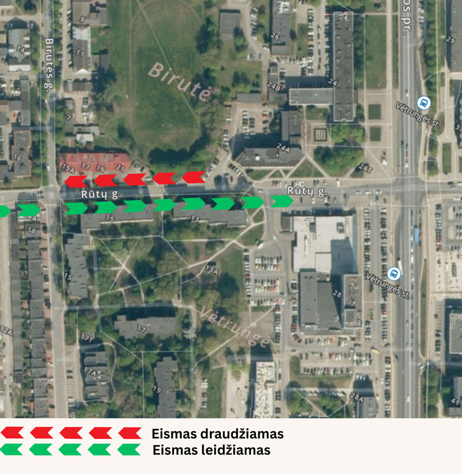 Kelio ženklai, Rūtų gatvė