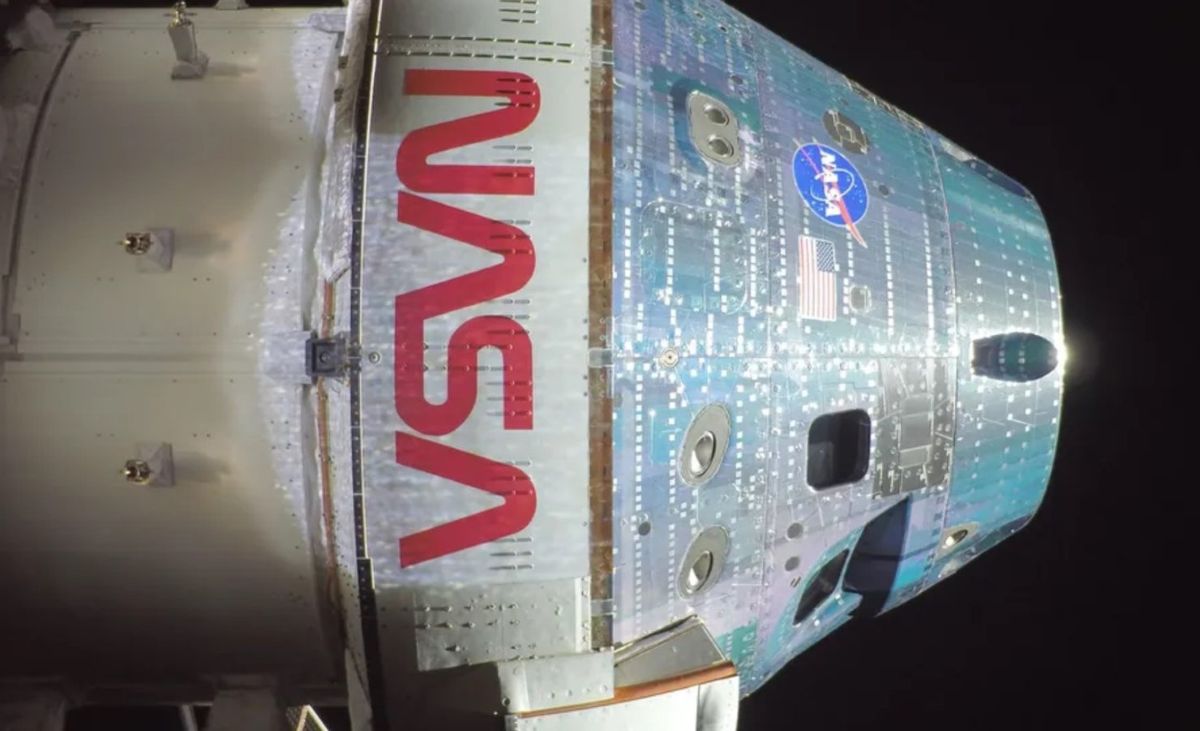 Nuotraukoje matoma laivo „Orion“ išorinė dalis