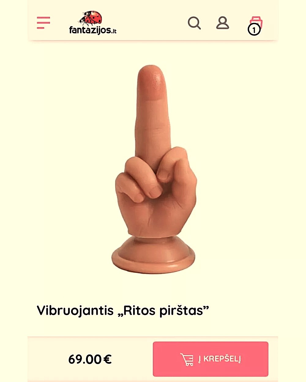 Vibruojantis Ritos pirštas