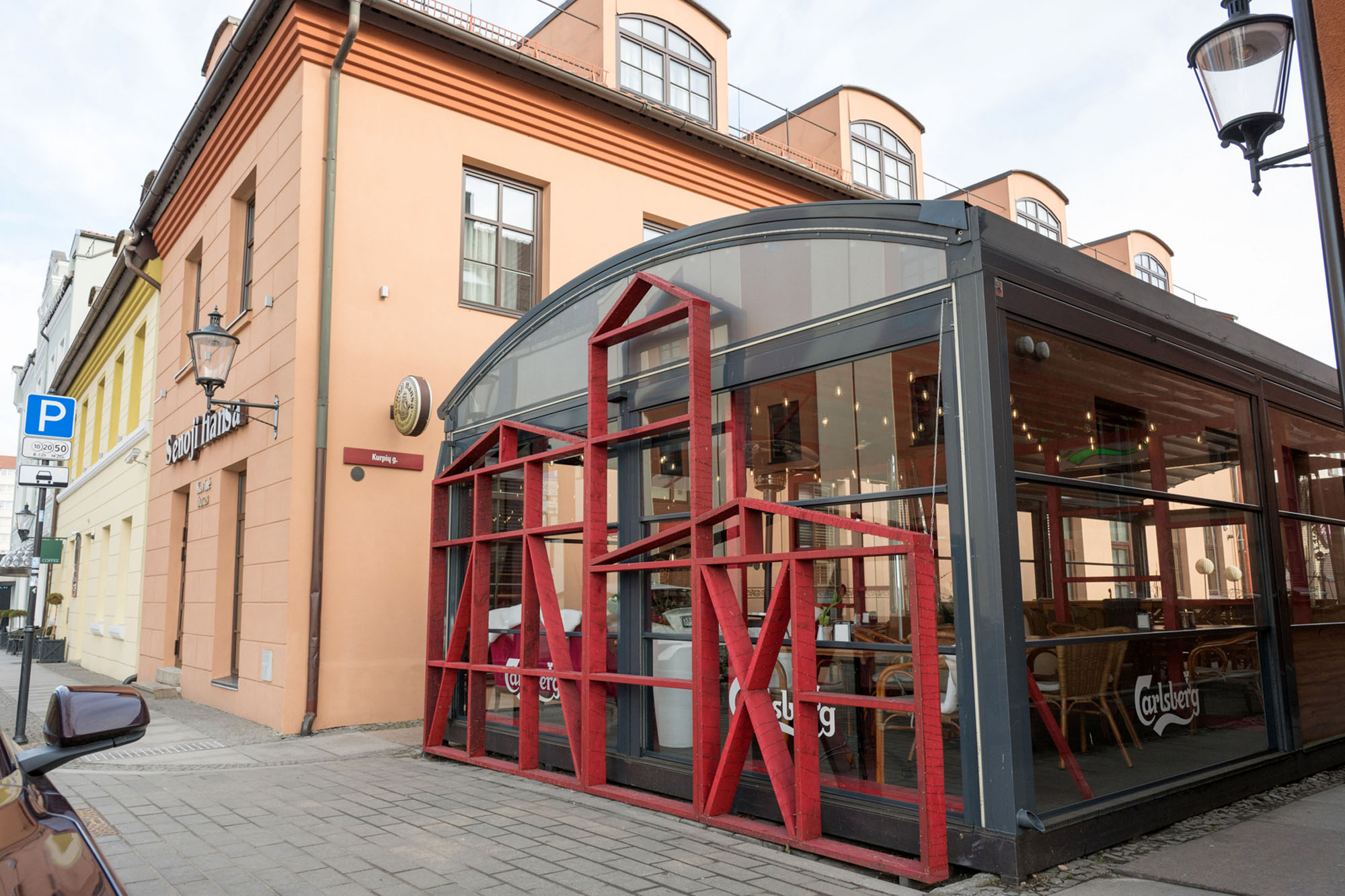 lauko terasų Klaipėdos senamiestyje