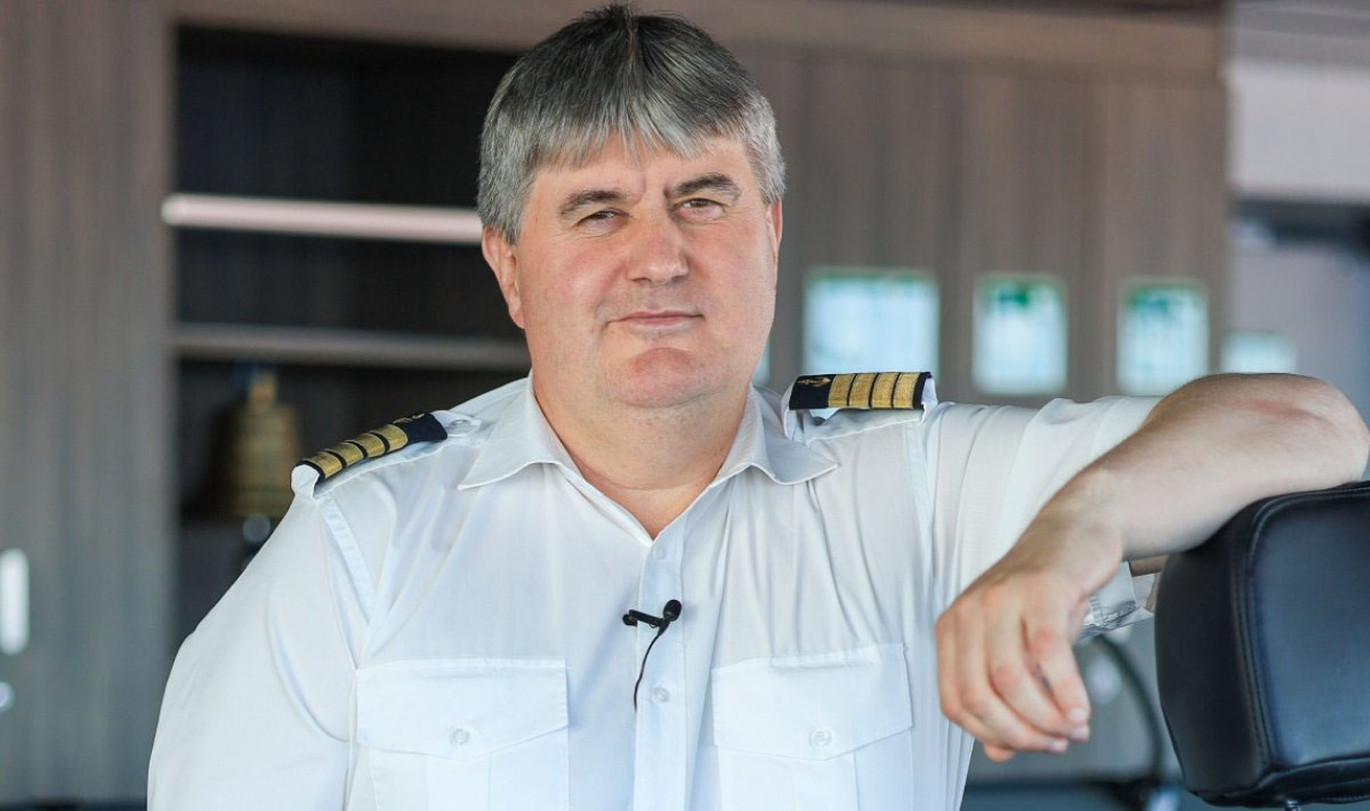 Bendrovės DFDS kelto kapitonas Arvydas Glazauskas