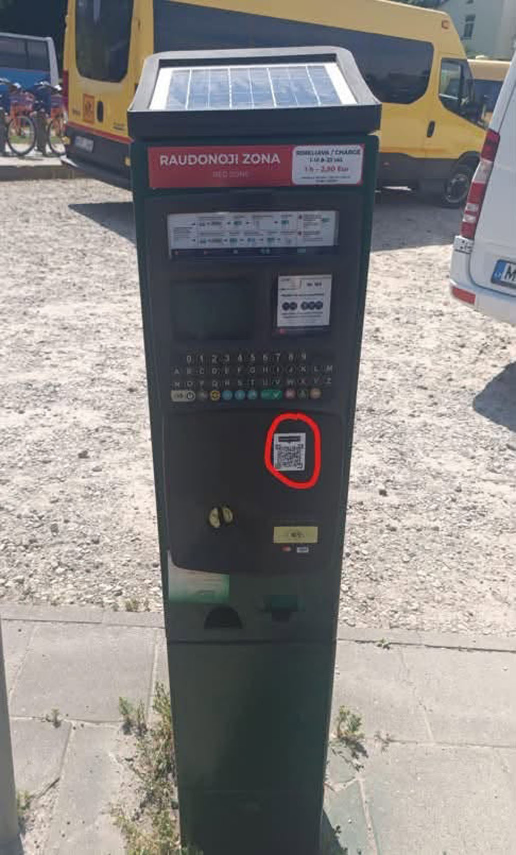 parkomatas, QR kodas