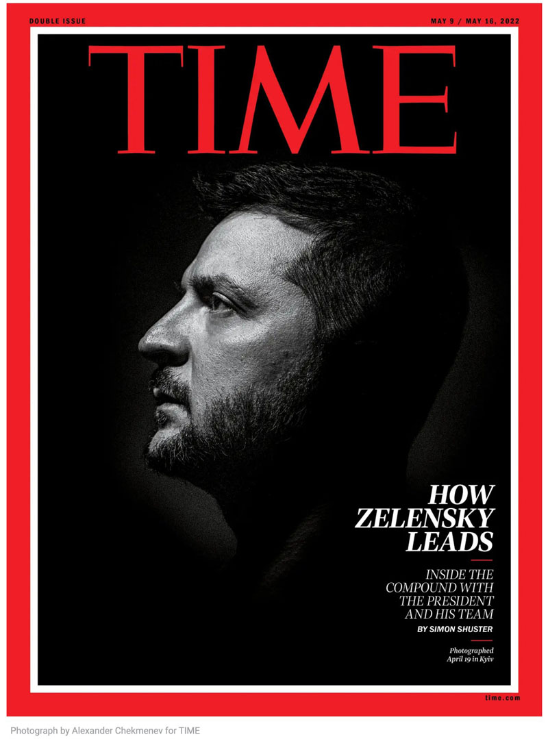 „Karo Ukrainoje metu, mano kaip fotografo profesionaliai atliekamas darbas įgavo didžiausią vertę. Pagaliau aš esu visiškai laisvas. Pagaliau galiu fotografuoti taip, kaip aš noriu“, - sako fotografas Aleksandras Čekmeniovas. Aleksandro Čekmeniovo sukurti Volodymyro Zelenskio ir Jelenos Zelenskajos fotoportretai buvo publikuoti leidinyje „Time“. „Kiekvienas, kuris liko Kijeve, yra herojus“, - teigia fotografas Aleksandras Čekmeniovas. Asmeninio albumo nuotr.