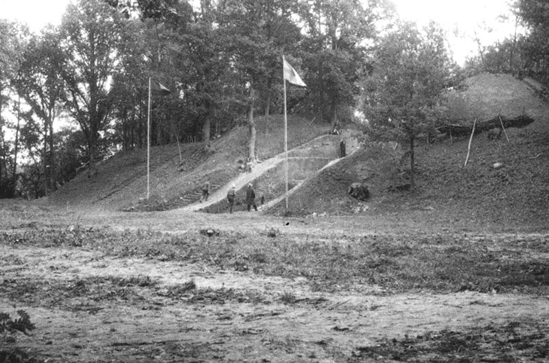 Tyrinėjant Apuolės piliakalnį 1931 m. neatsitiktinai prie Lietuvos trispalvės būdavo iškeliama ir Švedijos vėliava. Dokumentinio filmo stop kadras.