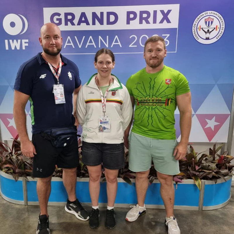 TRIJULĖ. Vincas Šlevinskis (kairėje), Lijana Jakaitė ir Irmantas Kačinskas Kuboje dalyvavo Havana „Grand Prix“ turnyre.