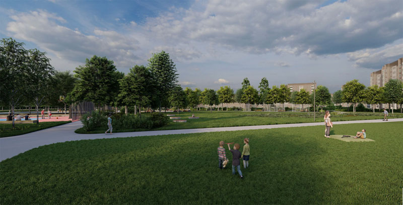 DERMĖ. Projektuotojai tikisi, kad planuojamame parke derės gamtinė aplinka ir miestiečių laisvalaikio poreikiai. Projektuotojų vizualizacija