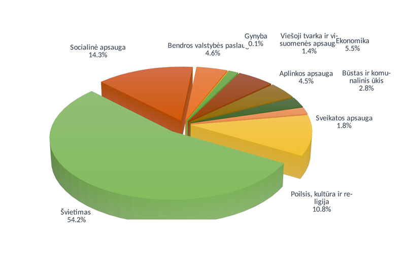 ASIGNAVIMAI. 2024 metų biudžeto asignavimų struktūra.