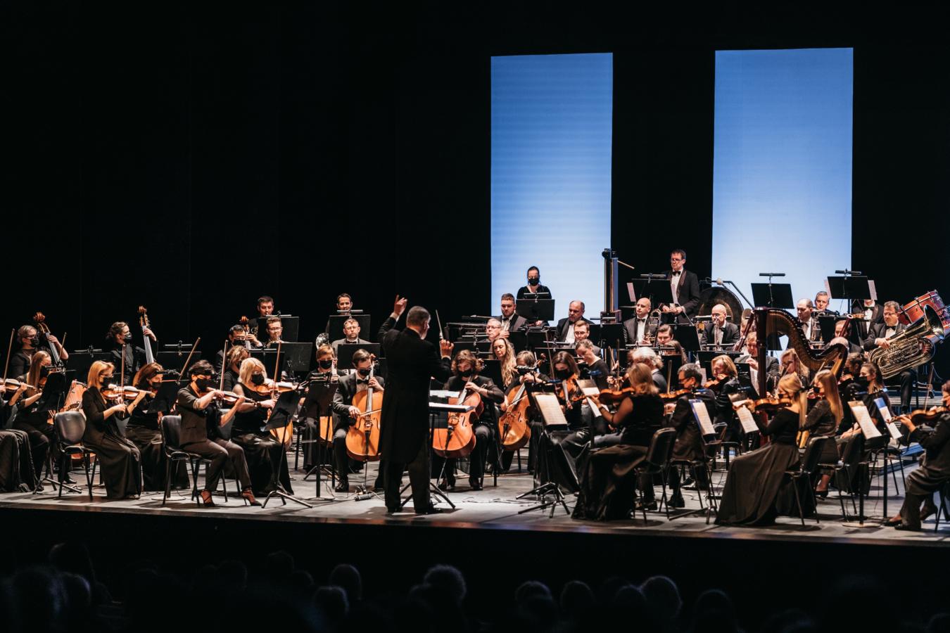 KVMT simfoninio orkestro (vyriausiasis dirigentas T.Ambrozaitis) koncertas „Marių pasakos“.Domo Rimeikos nuotr.2