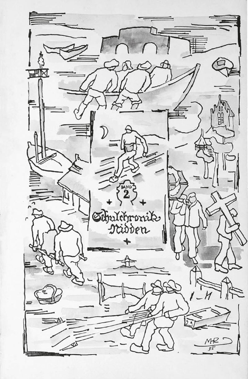 ooAntrosios Nidos mokyklos kronikos dalies iliustracija.