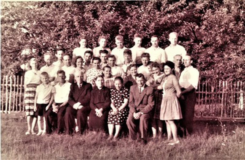 Surinkimo dalyviai Kisinių kaime. Apie 1970 m.