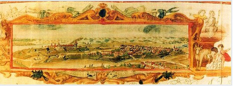 Klaipėda apie 1670 m. J. Naronskio piešinys /lt.wikipedia.org/ nuotr.