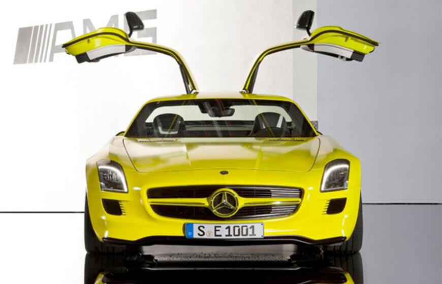 "Mercedes-Benz SLS AMG E-Cell" varomas elektra