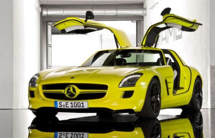 "Mercedes-Benz SLS AMG E-Cell" varomas elektra