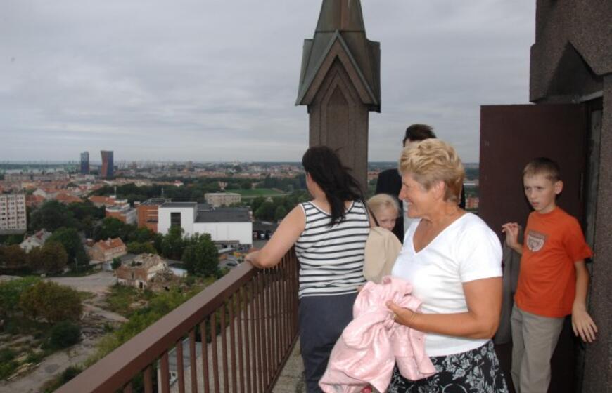 Žvilgsnis į Klaipėdą nuo bažnyčios bokšto