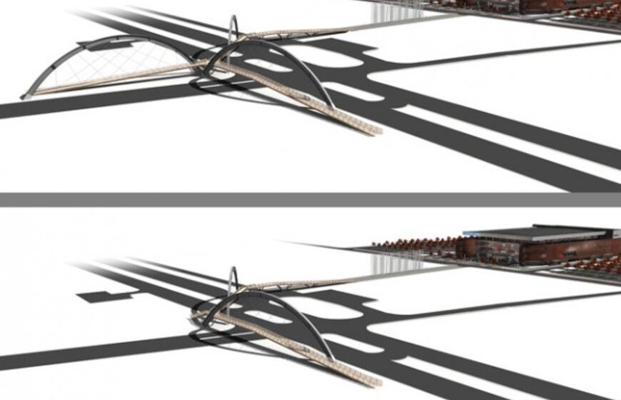 Pėsčiųjų perėjos prie Klaipėdos arenos projektai