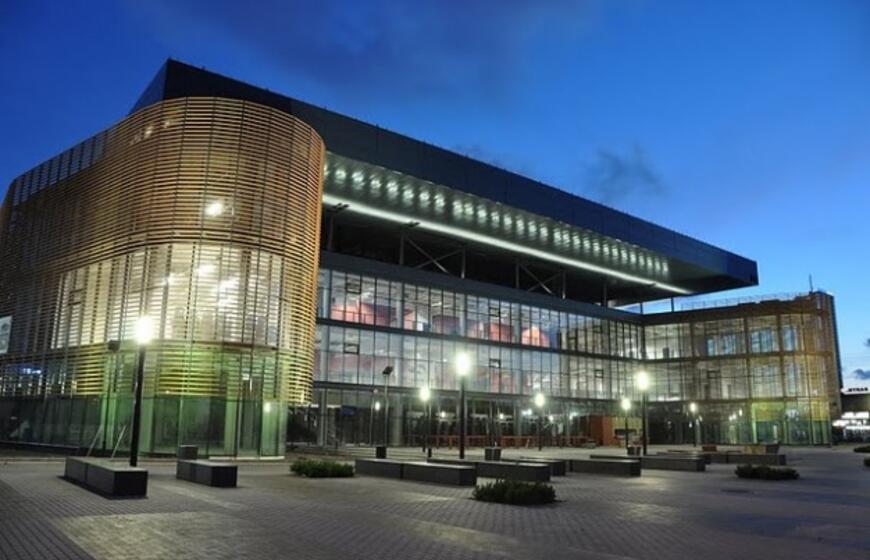 Išbandytas Švyturio arenos apšvietimas