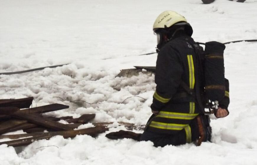 Ugniagesiai skubėjo į gaisrą Klaipėdos centre