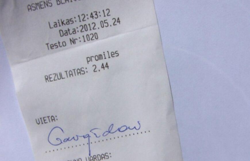 Girtas vairuotojas automobilį "paslėpė" krūmuose