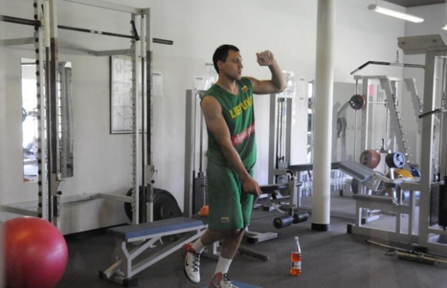 Lietuvos krepšinio rinktinės treniruotė Klaipėdoje