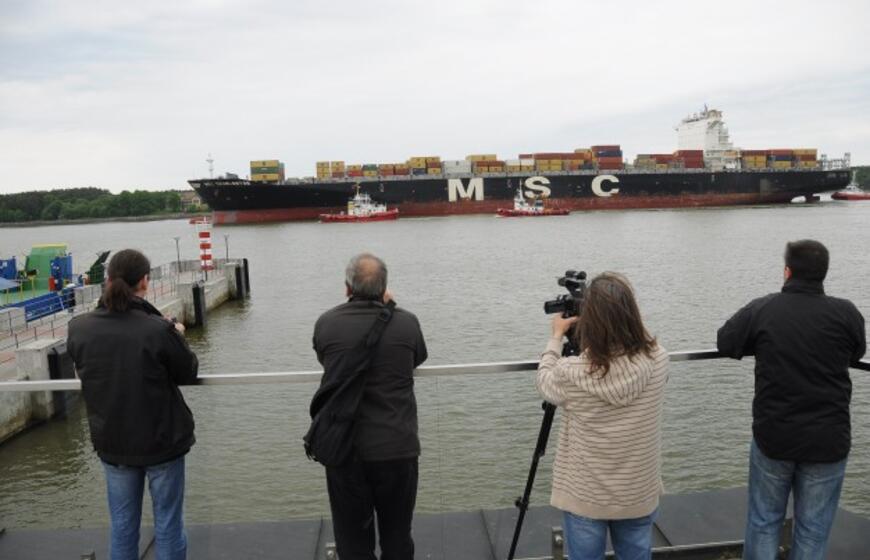 Klaipėdos uoste - konteinervežis "MSC Charleston"
