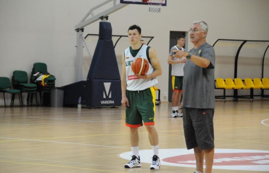 Krepšinio rinktinės treniruotė Palangoje