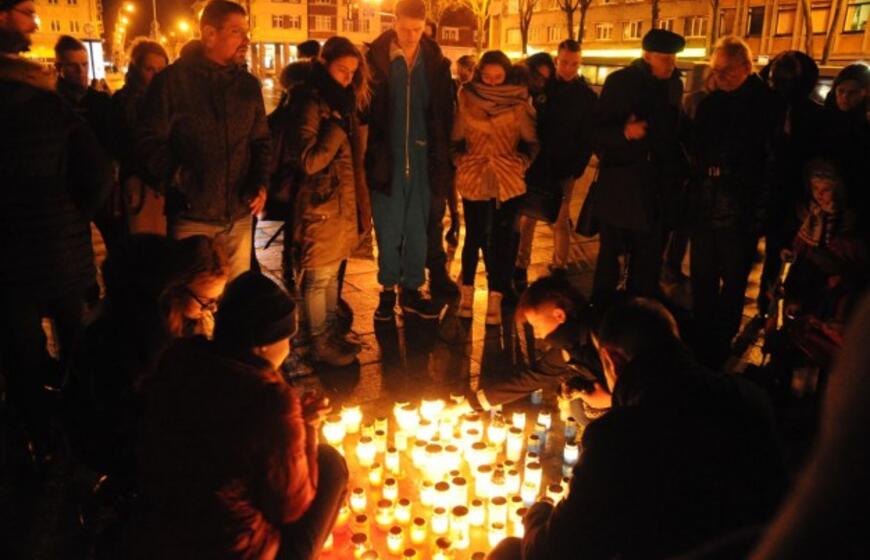 Solidarumo su Prancūzija akcija Klaipėdoje