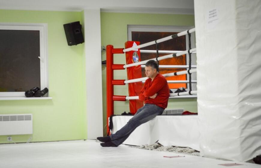 "Dragūno" treniruotė imtynių salėje