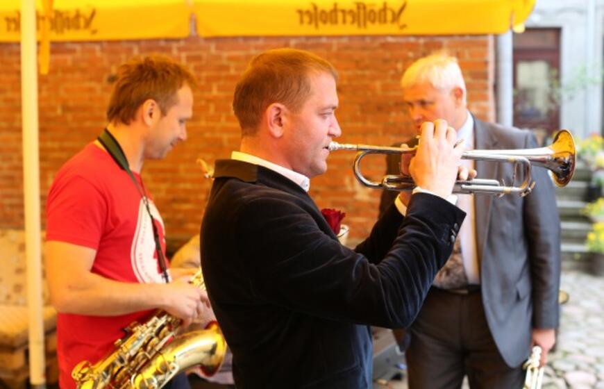 Jojo Mayer į Klaipėdą atskrido sraigtasparniu