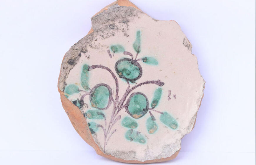 XVII-XVIII a. olandiškos lėkštės dugnas.