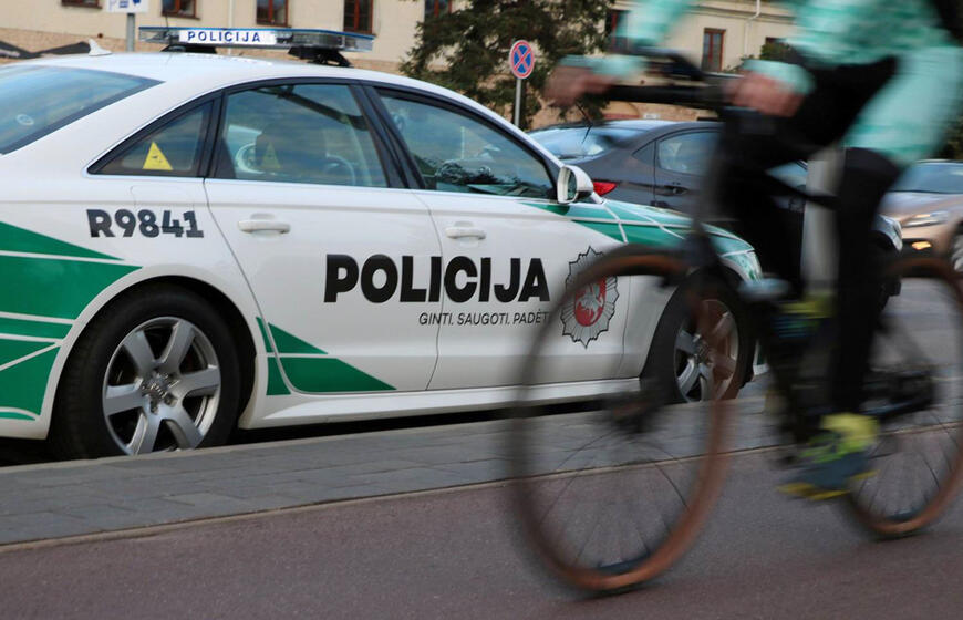 Dviratininkas, policija