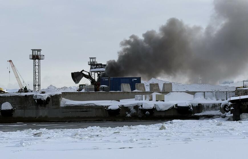Gaisras Klaipėdos jūrų uoste