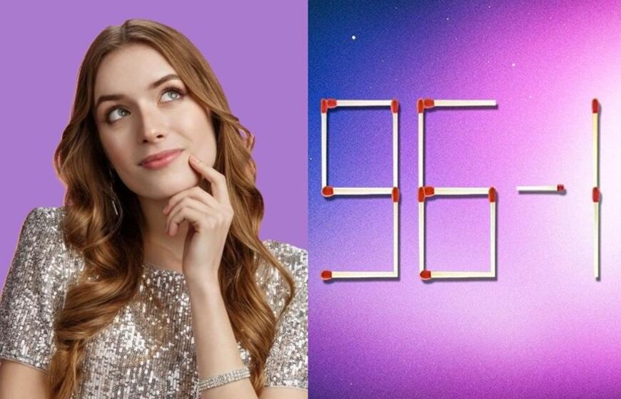 Reikia išbraukti 2 degtukus, kad lygybė taptų teisinga