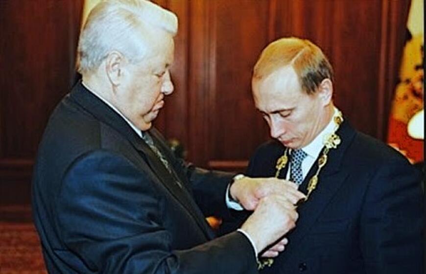 Borisas Jelcinas ir Vladimiras Putinas
