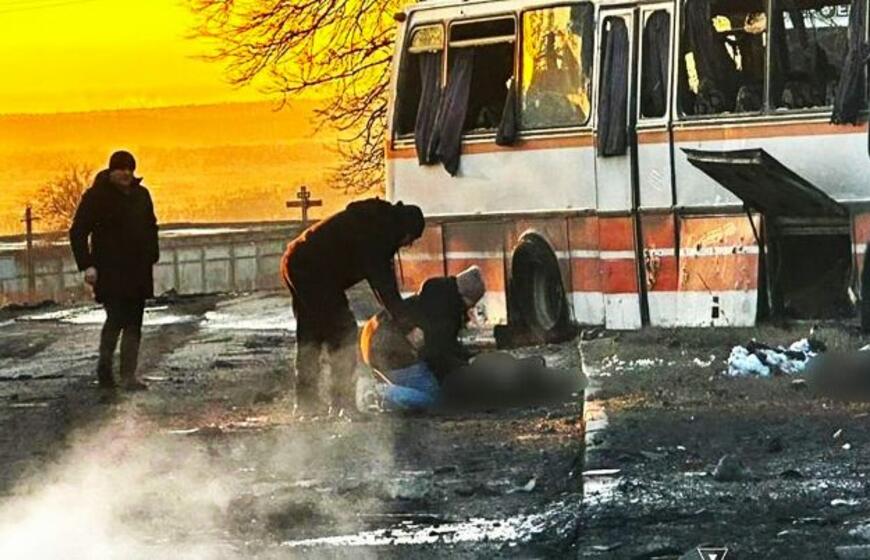Rusijos taikiniu tapo tarnybinis kalnakasių autobusas