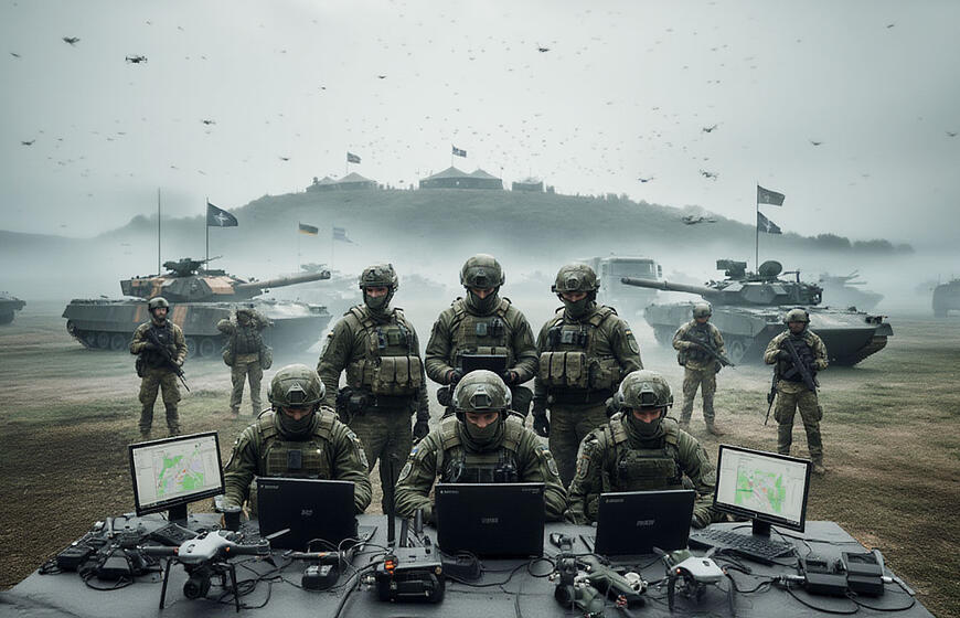 ukrainos dronu operatoriai