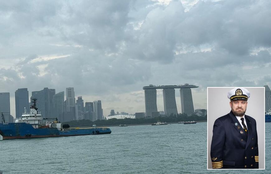 Laivą, kurį reikėjo parplukdyti savininkui į Europą, Romas Karmazinas priėmė Singapūre