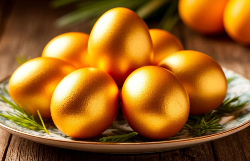 Auksiniai kiaušiniai Velykoms