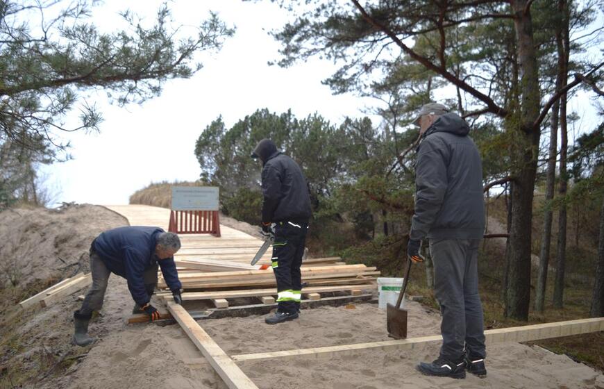 Palanga atnaujina medinius takus