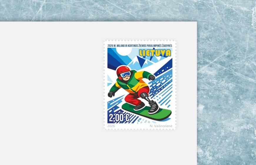 Pašto ženklas 2026 m. Milano ir Kortinos žiemos paralimpinės žaidynės