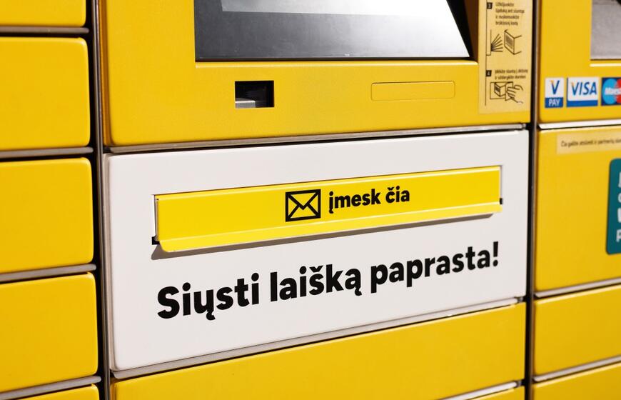 Paštomatas su laiškų dėžute