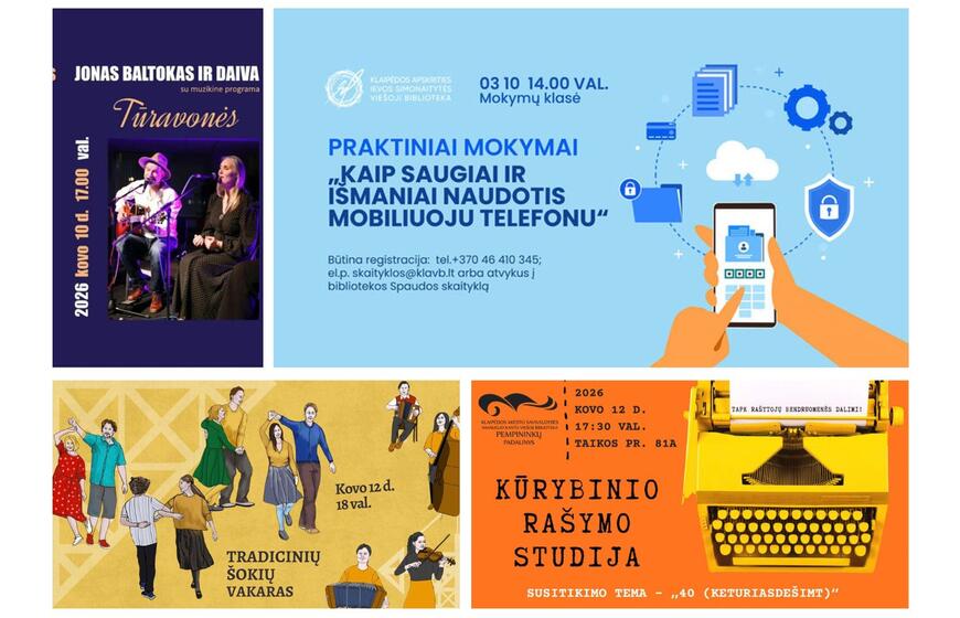 Renginiai Klaipėdoje ir aplink: ką veikti artimiausiomis dienomis