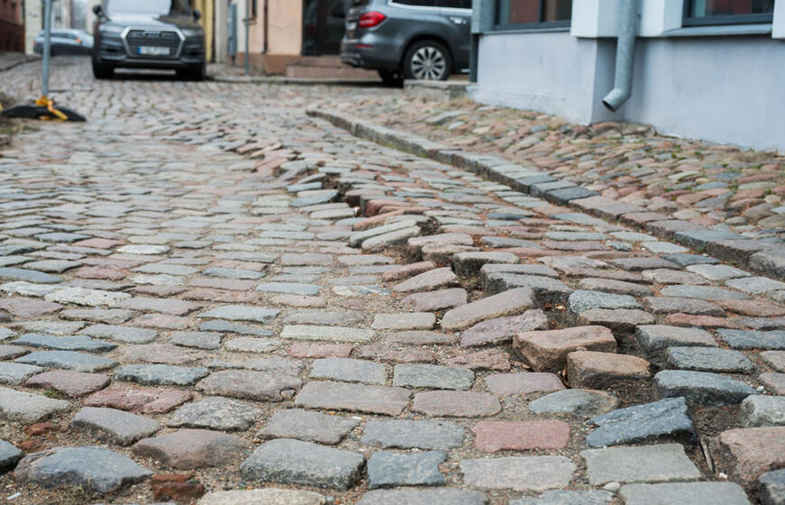 Klaipėdos senamiestis, grindinys